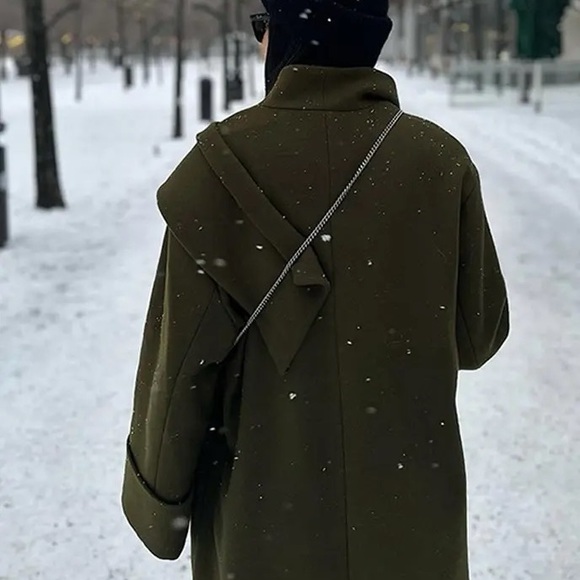 Zara Wool Scarf Coat - Picture 6 of 16